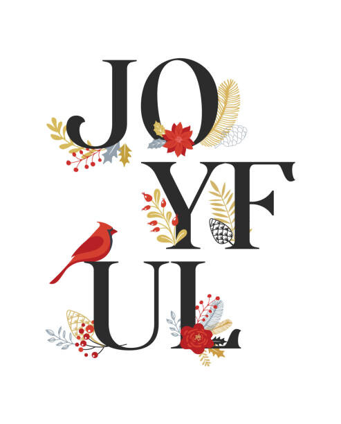 Plakát, Obraz - Joyful, Merry Christmas card with lettering, ma_rish, 30 × 40 cm