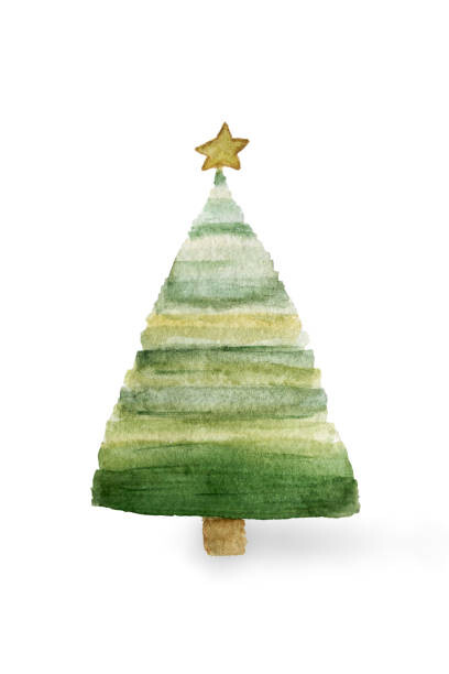 Ilustrace Illustration of a Christmas tree in, Ekaterina Goncharova, 26.7 × 40 cm
