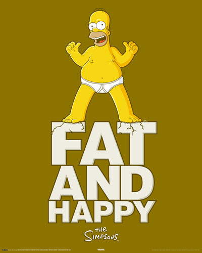 Poster DIE SIMPSONS - fat and happy
