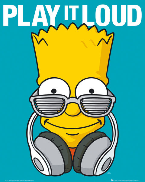 Poster Die Simpsons - Play It Loud