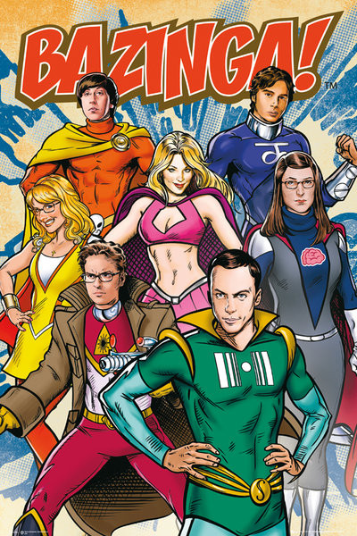 Plakat THE BIG BANG THEORY - Comic | Poster an der Wand | 3+1