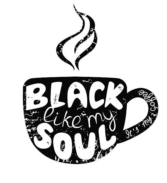 Levně Plakát, Obraz - Lettering Black like my soul, AnnaGarmatiy, 40 × 40 cm
