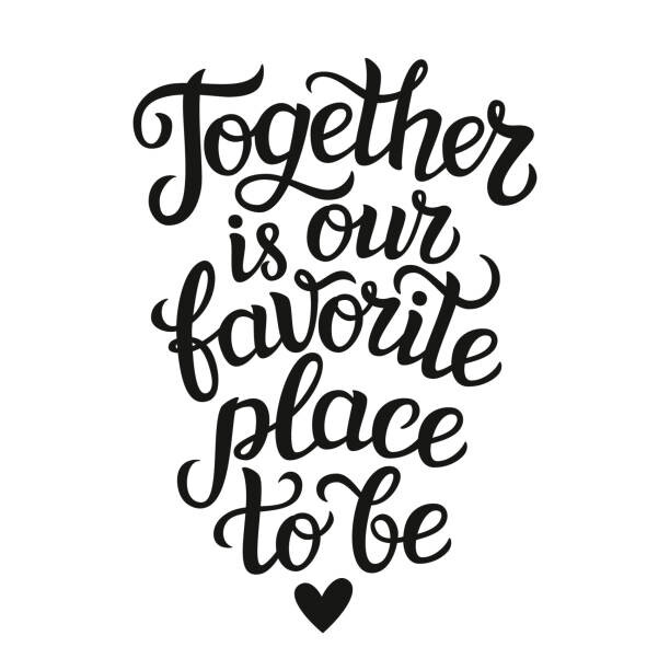 Levně Plakát, Obraz - " Together is our favorite place to be" poster, Viktoriia Hrypas, 40 × 40 cm