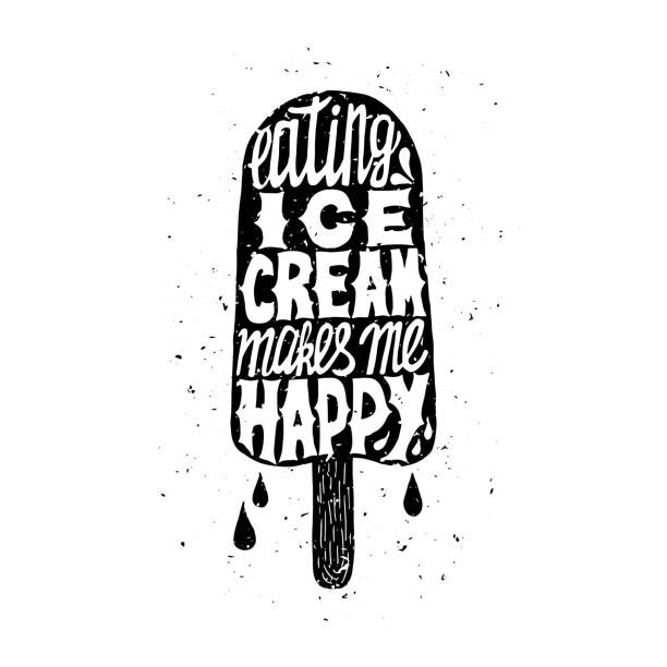 Ilustrace Icecream trendy postery, Olha_Kostiuk, 40 × 40 cm