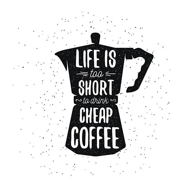 Levně Plakát, Obraz - Hand drawn typography coffee poster., Del_Mar, 40 × 40 cm