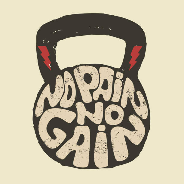 Levně Plakát, Obraz - no pain no gain., ioanmasay, 40 × 40 cm