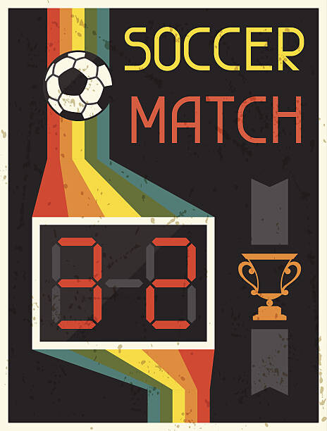 Levně Plakát, Obraz - Soccer Match. Retro poster in flat design style., incomible, 30 × 40 cm