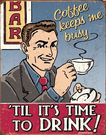 Metallschild COFFEE - Keeps Me Busy