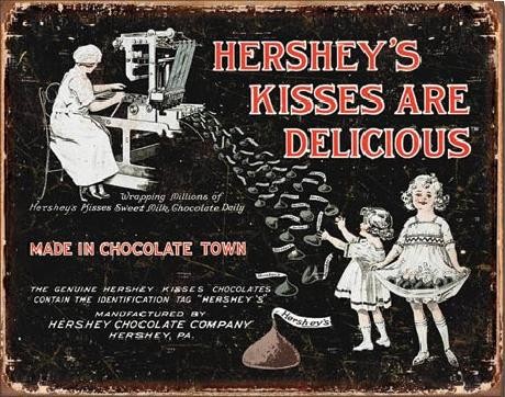 Metallschild HERSHEY'S - Kisses