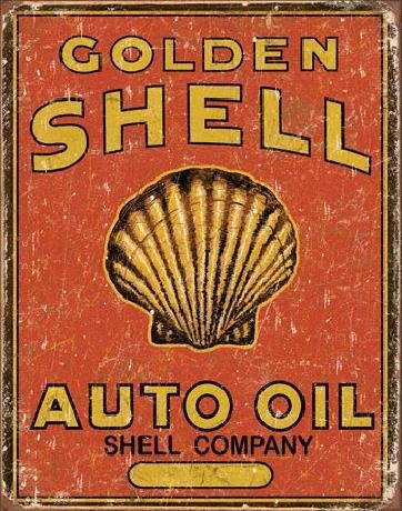 Metallschild SHELL - Auto Oil