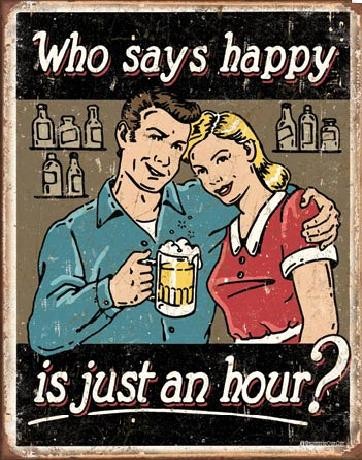 Metallschild SCHONBERG - BEER - Happy Hour