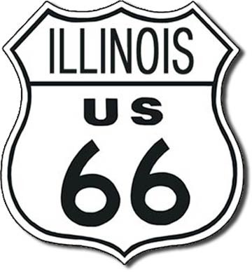 Metallschild ROUTE 66 - illinois