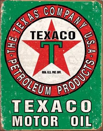 Metallschild TEXACO - Motor Oil