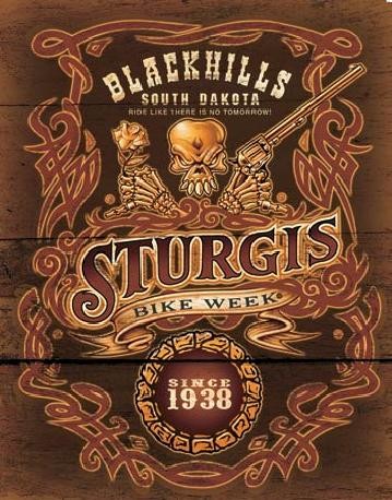 Metallschild STURGIS - No Tomorrow