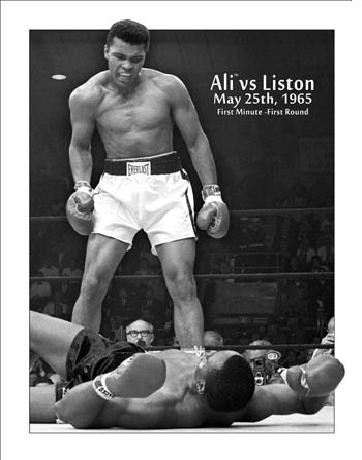 Metallschild MUHAMMAD ALI - Ali vs Liston