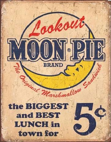 Metallschild MOON PIE - Best lunch
