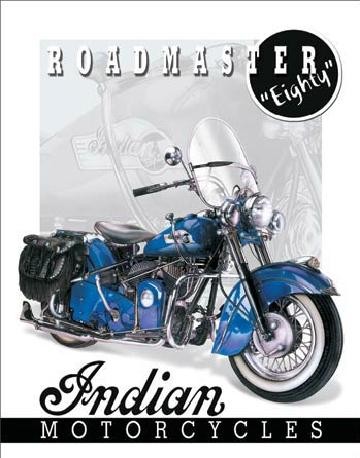 Metallschild INDIAN MOTORCYCLES - 1951 ROADMASTER