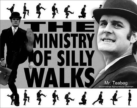 Metallschild MONTY PYTHON - Ministry Of Silly Walks