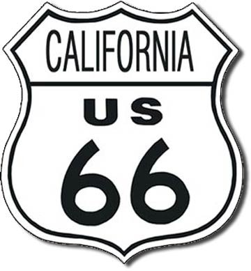 Plechová cedule ROUTE 66 - california