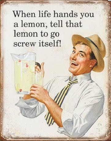 Metallschild Life Hands You Lemons