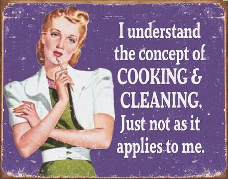 Metallschild EPHEMERA - Cooking and Cleaning