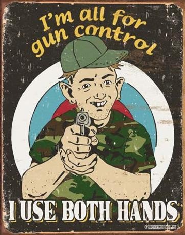 Metallschild SCHONBERG - Gun Control
