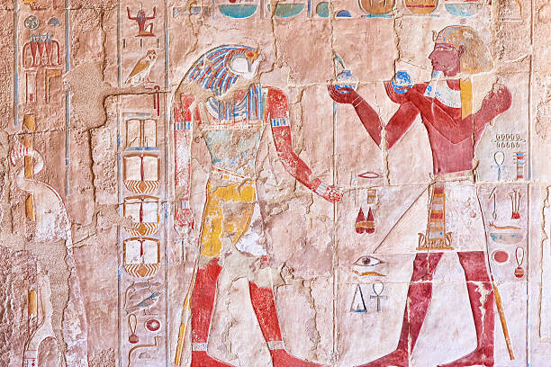 Fotografie Hieroglyphs at the Temple of Queen Hatshepsut, Peter Unger, 40 × 26.7 cm
