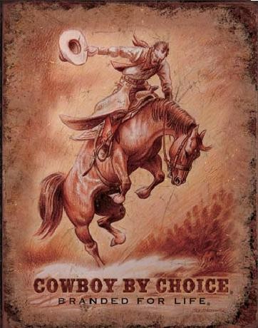 Metallschild CBC - SADDLE BRONC - Saddle Bronc