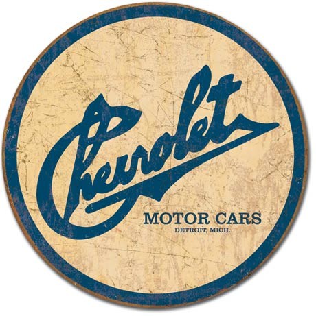Metallschild CHEVY - Chevrolet Historic Logo