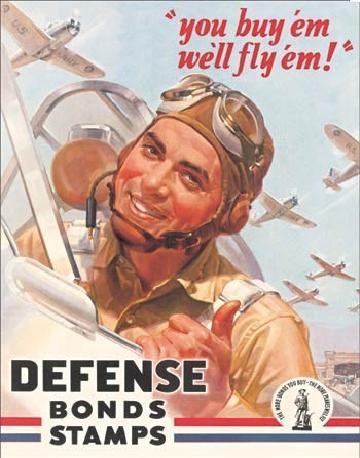Metallschild DEFENSE BOND STAMPS - flayem