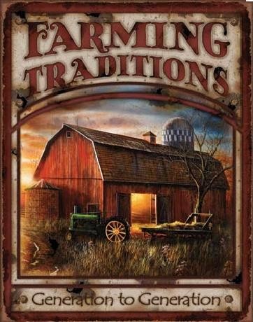 Metallschild FARMING TRADITIONS