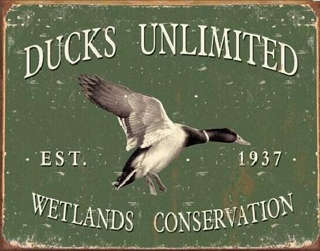 Metallschild DUCK UNLIMITED SINCE 1937