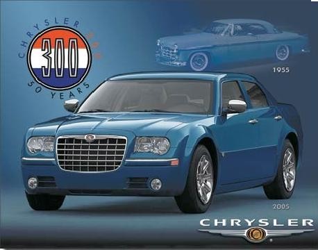 Metallschild CHRYSLER 300 - 50th anniv.