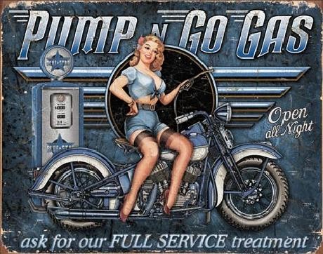 Metallschild PUMP N GO GAS