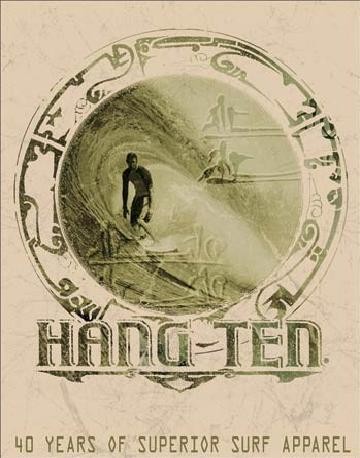 Metallschild HANG TEN - good fortune