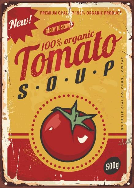 Levně Plakát, Obraz - Tomato soup vintage metal sign image, lukeruk, 30 × 40 cm