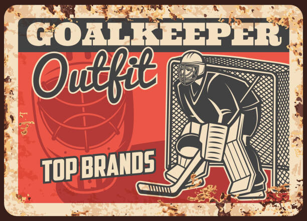 Levně Plakát, Obraz - Ice hockey outfit and equipment store banner, seamartini, 40 × 30 cm