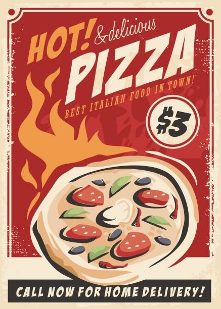 Levně Plakát, Obraz - Pizza promotional poster, lukeruk, 30 × 40 cm