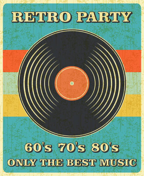 Levně Plakát, Obraz - Retro Music and Vintage Vinyl Record, Youst, 30 × 40 cm