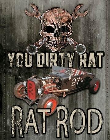 Metallschild LEGENDS - dirty rat