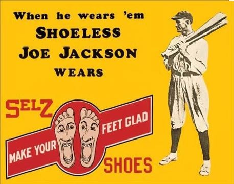 Plechová cedule SHOELESS JOE JACKSON SHOES
