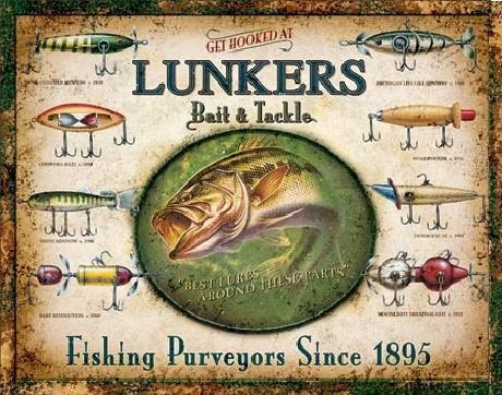 Metallschild LUNKER'S LURES