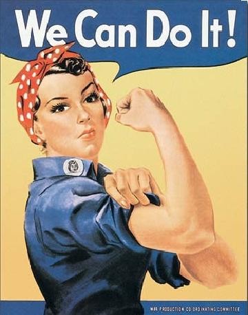 Plechová cedule ROSIE THE RIVETOR - we can do it, 32 × 41 cm