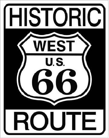 Metallschild HISTORIC ROUTE 66
