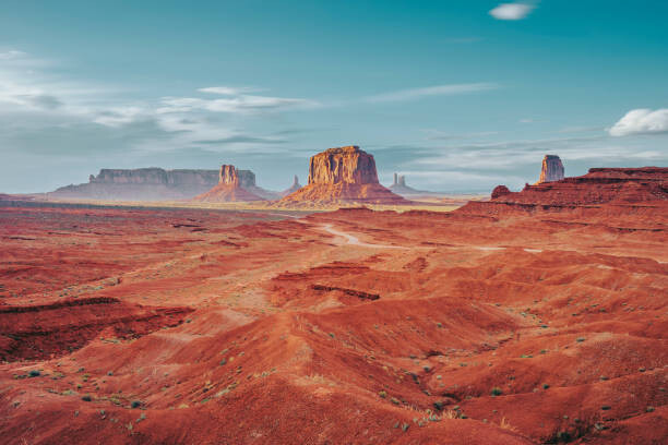 Levně Plakát, Obraz - Monument Valley during a sunny day, FilippoBacci, 40 × 26.7 cm