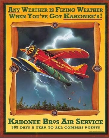 Metallschild KAHONEE AIR SERVICE