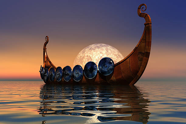 Ilustrace Viking Boat 2, CoreyFord, 40x26.7 cm