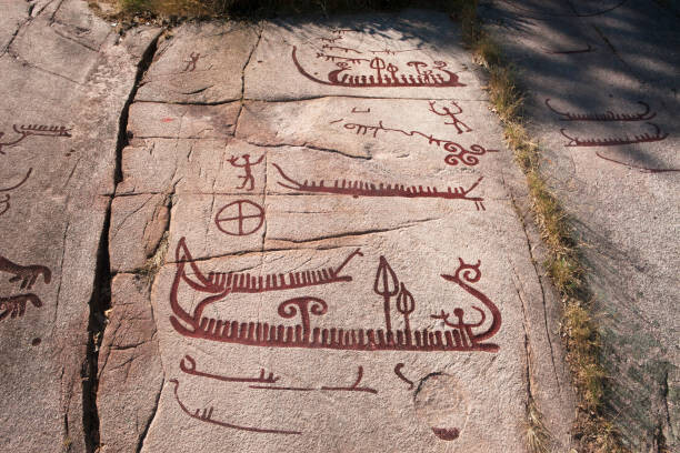 Levně Plakát, Obraz - Viking rock paintings, Johner Images, 40 × 26.7 cm