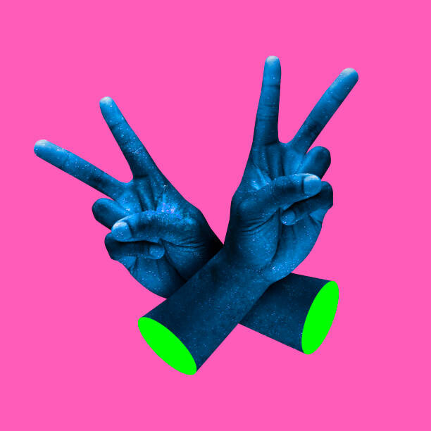 Levně Plakát, Obraz - Contemporary minimalistic artwork in neon bold, master1305, 40 × 40 cm