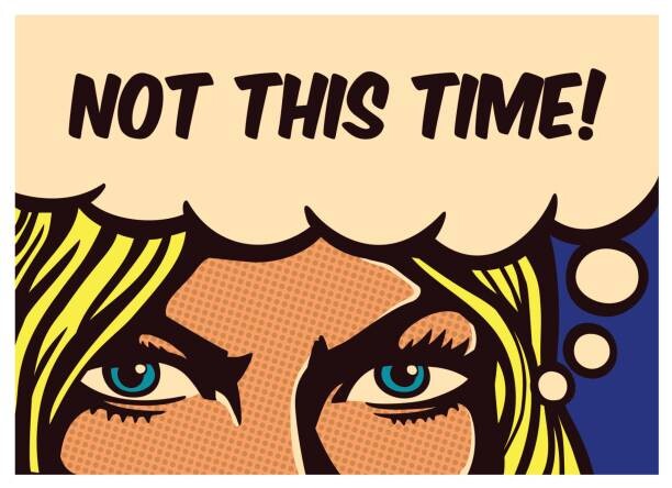 Levně Plakát, Obraz - Pop art comics panel determined woman, drante, 40 × 30 cm
